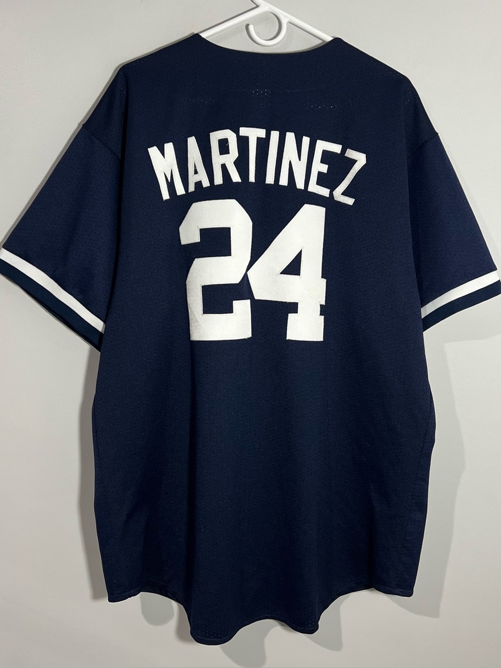Vintage Majestic NY New York Yankees Tino Martinez Blue Baseball Jersey Mens XL